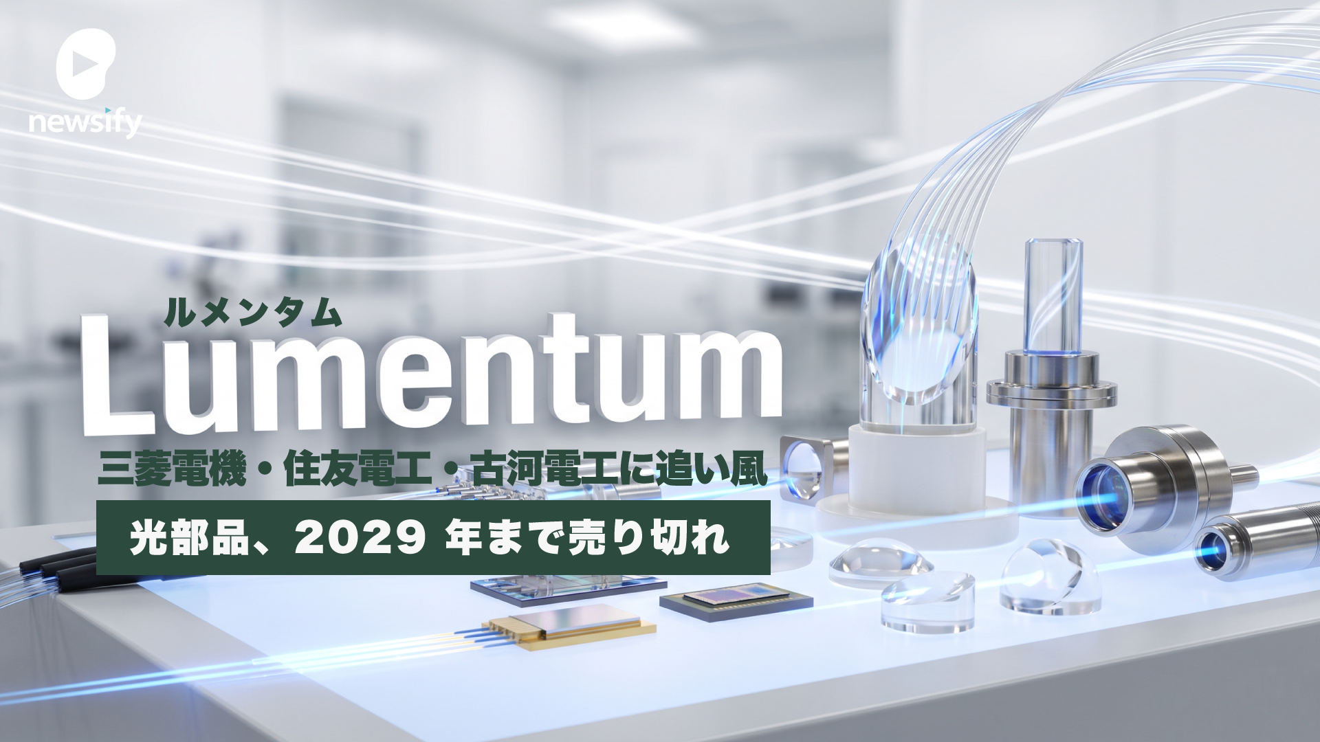Lumentum（ルメンタム）CEO、光部品は2029 年までほぼ売り切れと発言。三菱電機・住友電工・古河電工にとっては追い風
