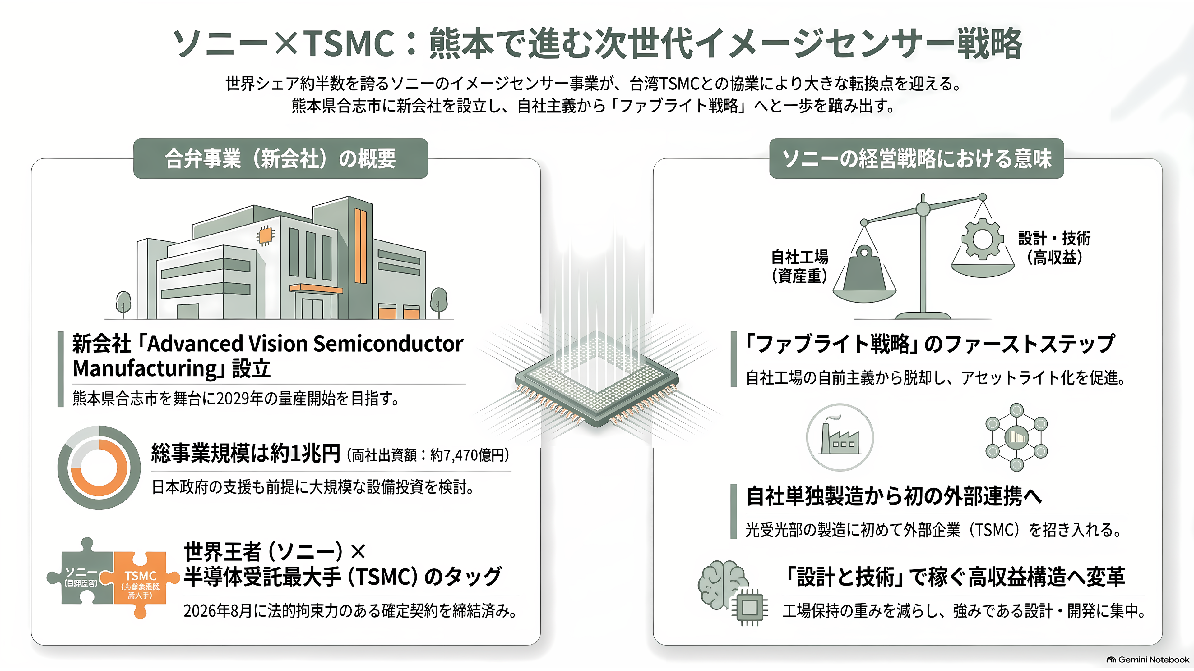 イメージセンサーで世界シェア5割。電子の眼の王者ソニー（6758）、TSMCと熊本に約1兆円の製造合弁。5月に基本合意、2029年量産へ - スマホの奥にある「電子の眼」、その半分をソニーが作っている - 章扉